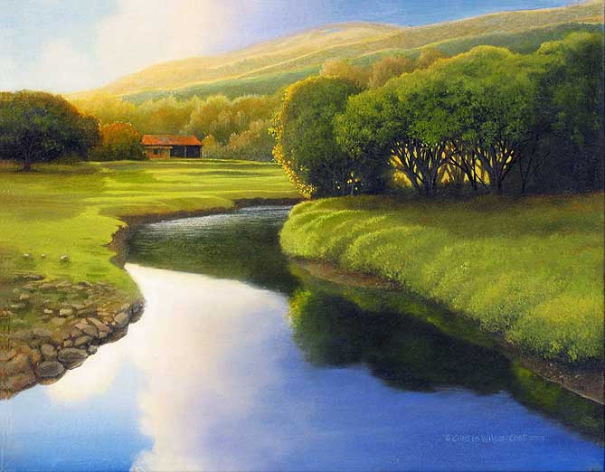 Painting by Curtis Wilson Cost: Molokai Calm