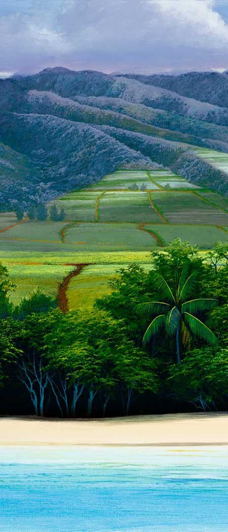 Painting by Curtis Wilson Cost: Mauka to Makai