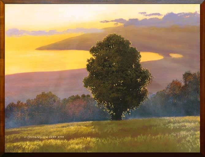 Mirror of Gold in One Piece Solid Hawaiian Koa Frame