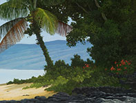 Painting by Curtis Wilson Cost: Beach Morning Glory