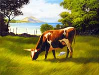 Painting by Curtis Wilson Cost: Friends at the Beach