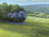 Painting by Curtis Wilson Cost: Jacaranda Trio