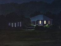 Painting by Curtis Wilson Cost: Keanae Evening