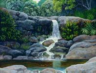 Painting by Curtis Wilson Cost: Kokee Waters