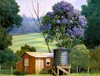 Painting by Curtis Wilson Cost: Lavender Rain in Full Bloom