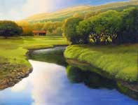 Painting by Curtis Wilson Cost: Molokai Calm