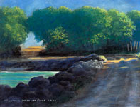 Painting by Curtis Wilson Cost: Sun Rising on Ahihi