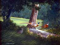 Painting by Curtis Wilson Cost: Undercover Pheasants